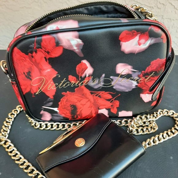 Victoria's Secret Handbags - VICTORIA'S SECRET 2019 Holiday Bold Floral Crossbody Bag & Wallet Set
